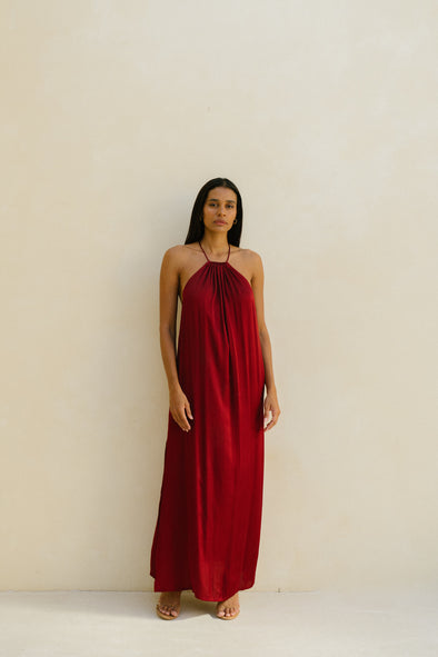 CEI DRESS deep cherry